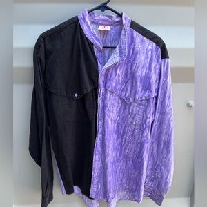 Vintage Men’s Purple/Black Western Shirt